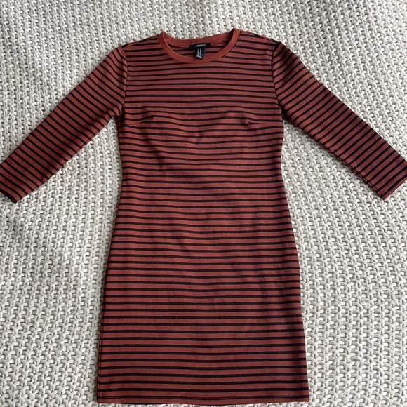 open lace back dress Plus Size Striped Lace-Up Sweater Dress